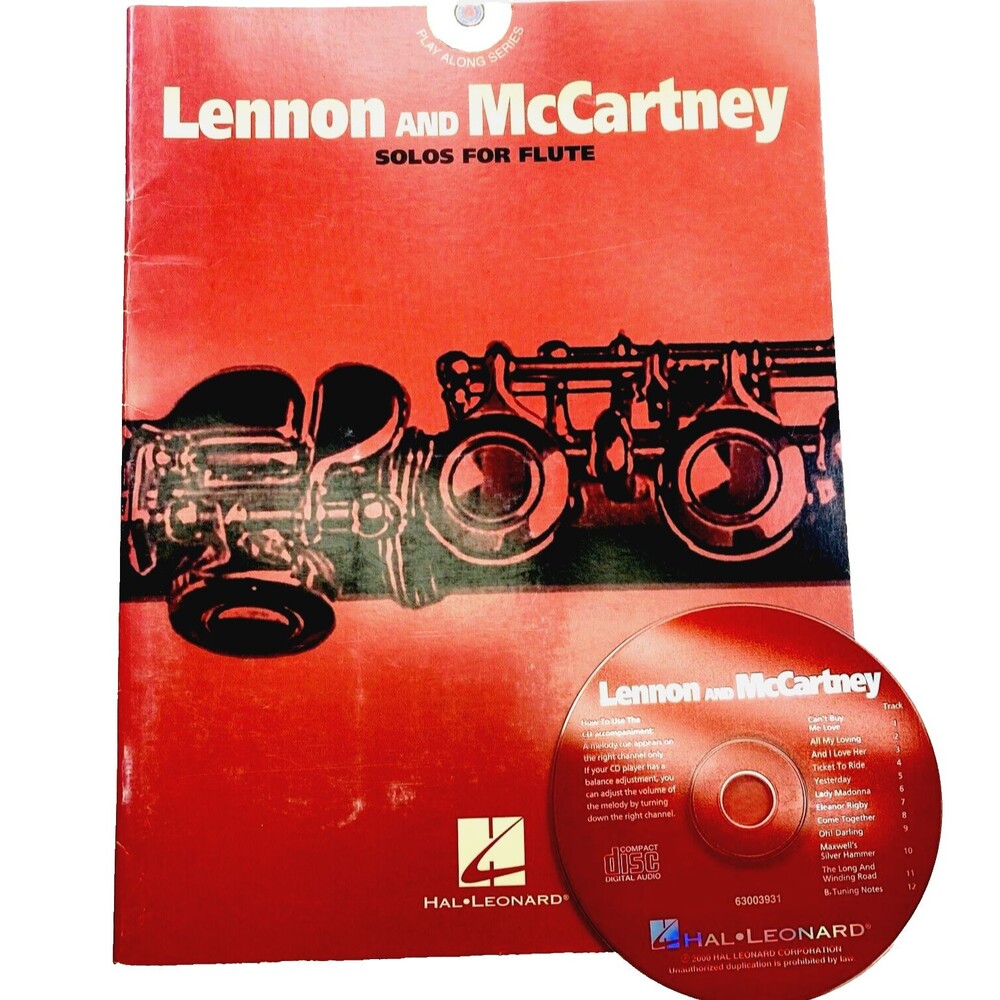 Lennon McCartney Solos for Flute Music Book + CD Beatles Play Along Series